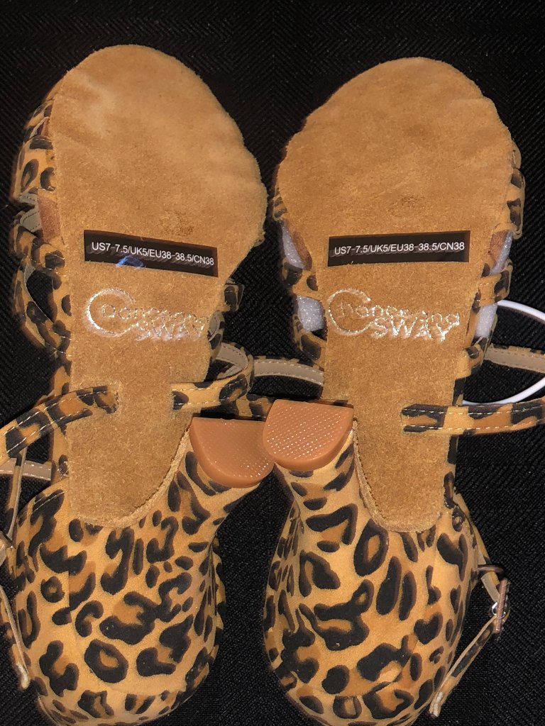 Dance And Sway Leopard Print Latin Dance Shoes 7-7.5 — image 7 of 7